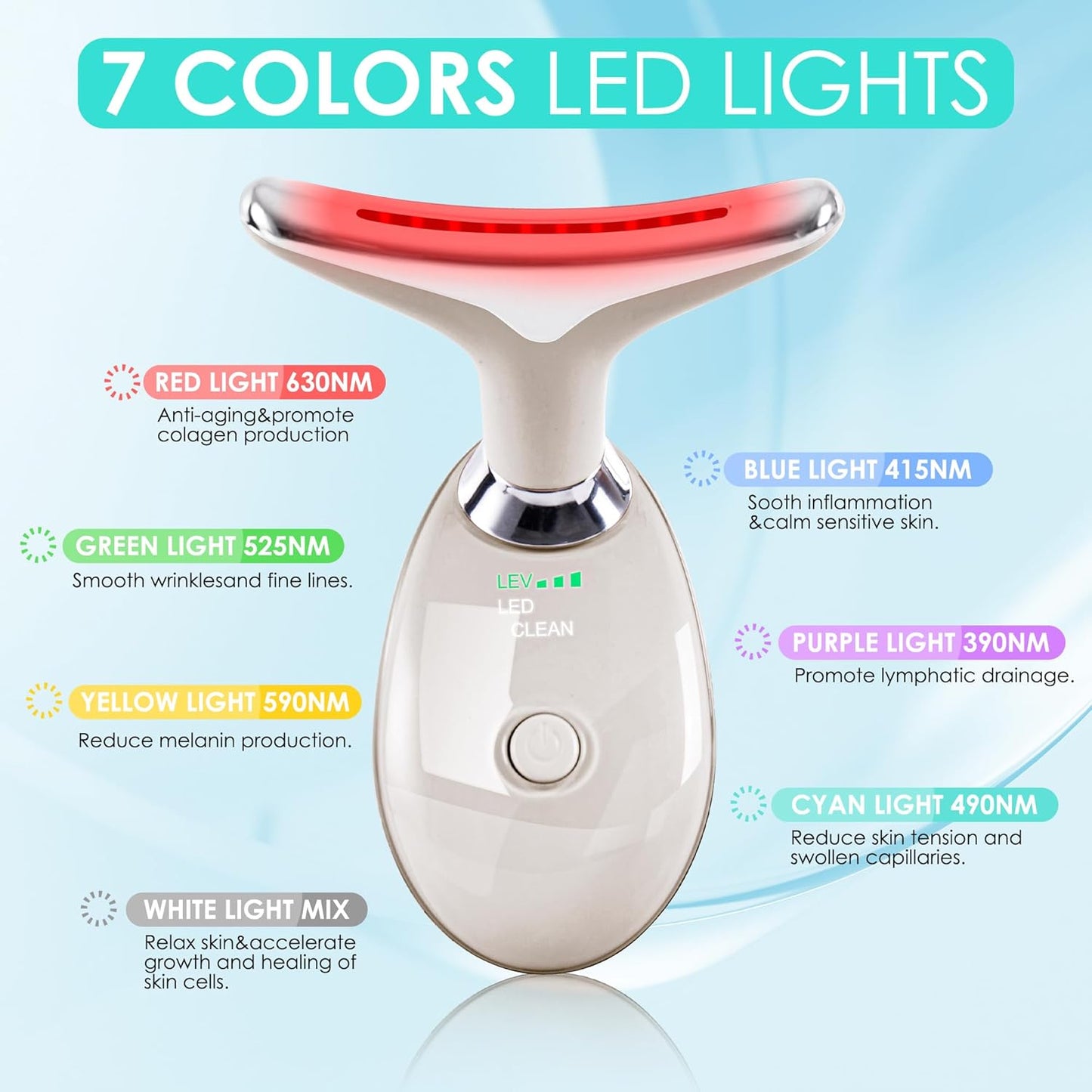 7-Color LED Neck and Face Massager