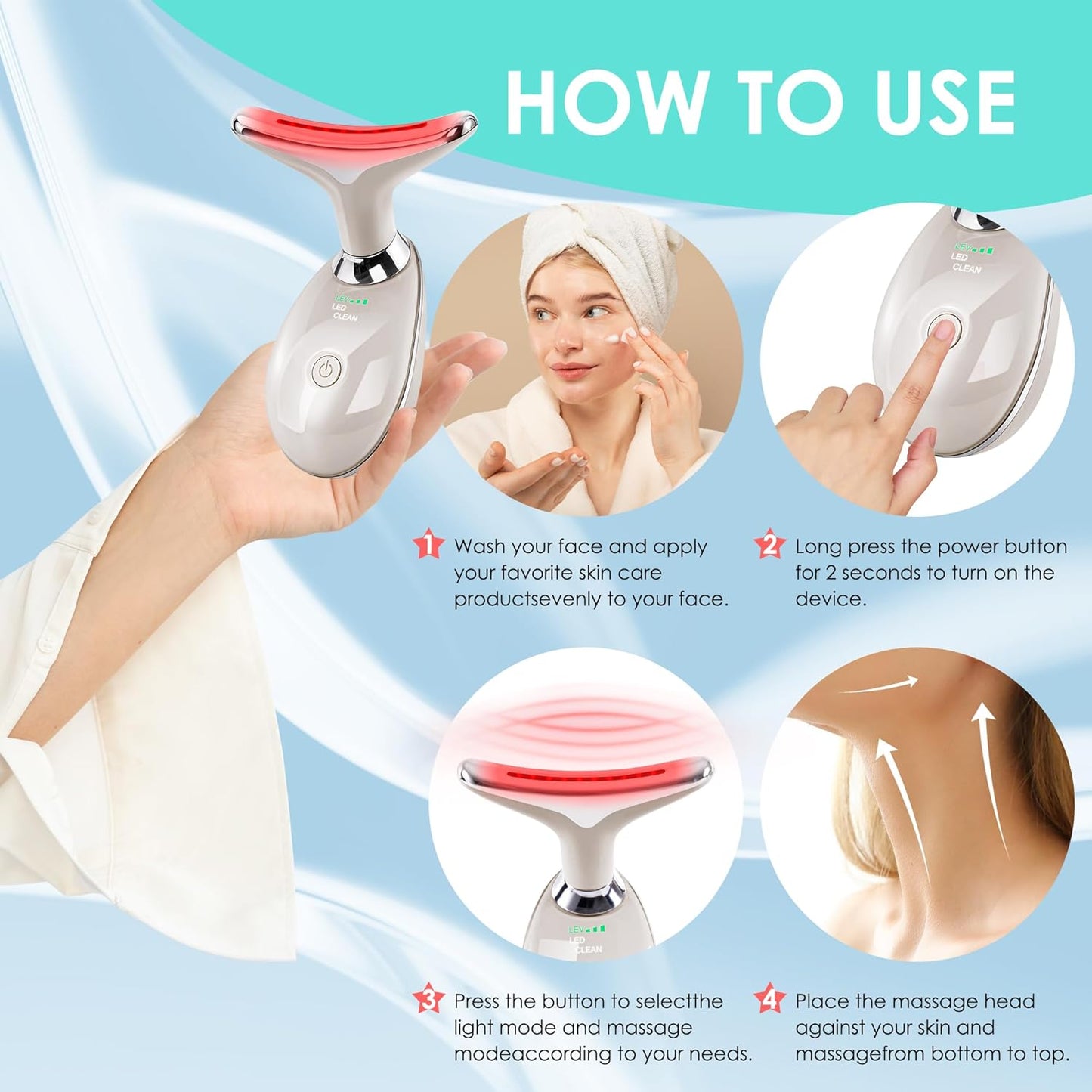 7-Color LED Neck and Face Massager