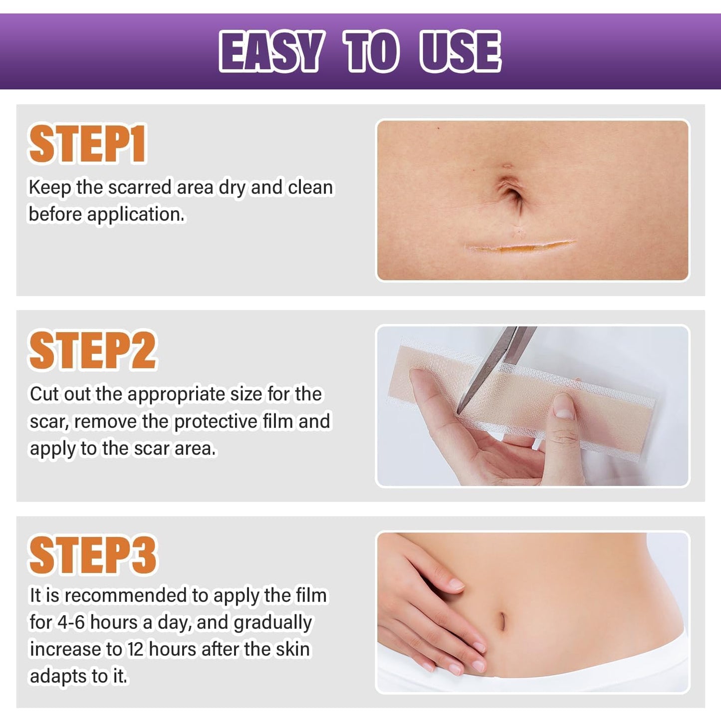 Premium Silicone Scar Sheets